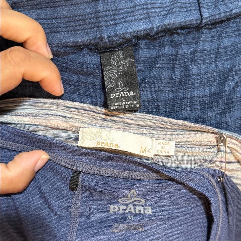 Prana Deep Blue Short Sleeve, long sleeve Tee & skirt bundle - Picture 3 of 12